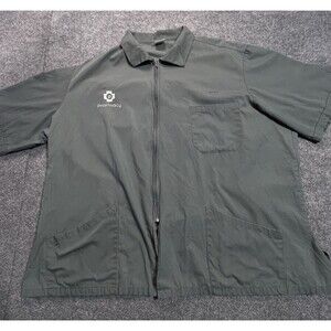 Publix Pharmacy Lab Coat Mens 3XL Full Zipper Front Pockets Jacket Green XXL